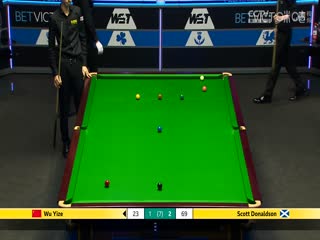 斯诺克威尔士公开赛64进32 吴宜泽4-3斯科特唐纳森  20250211封面图