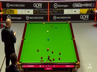 斯诺克德国大师赛半决赛 袁思俊2-6巴里霍金斯  20250202封面图