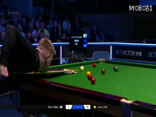 2025斯诺克北爱尔兰公开赛16进8 亚伦希尔1-4马克艾伦 20251023封面图